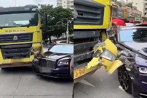 A Clash of Titans: When a Truck Met a Rolls-Royce